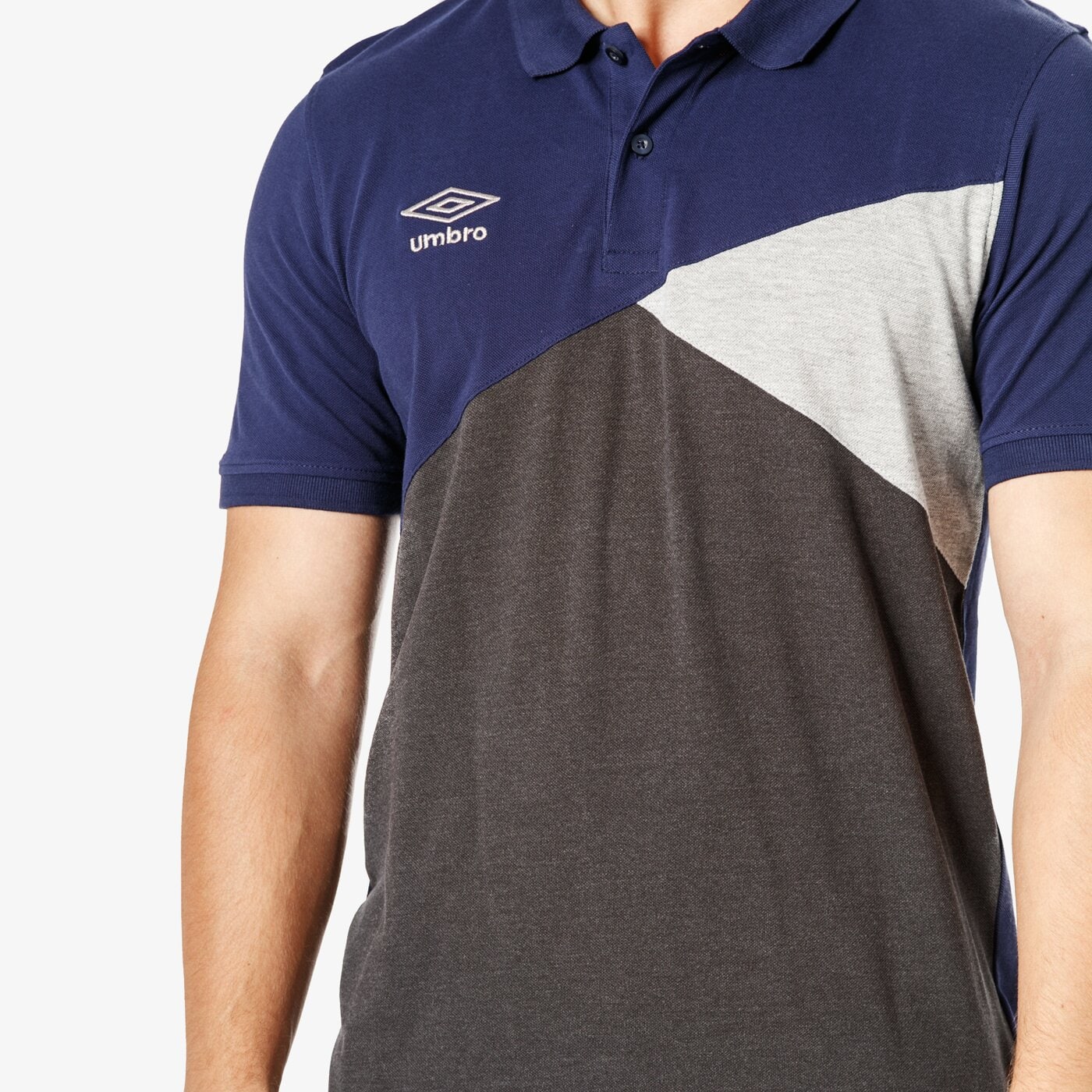 Koszulka polo męska UMBRO POLO CUT AND SEW 65127u-hku kolor multicolor