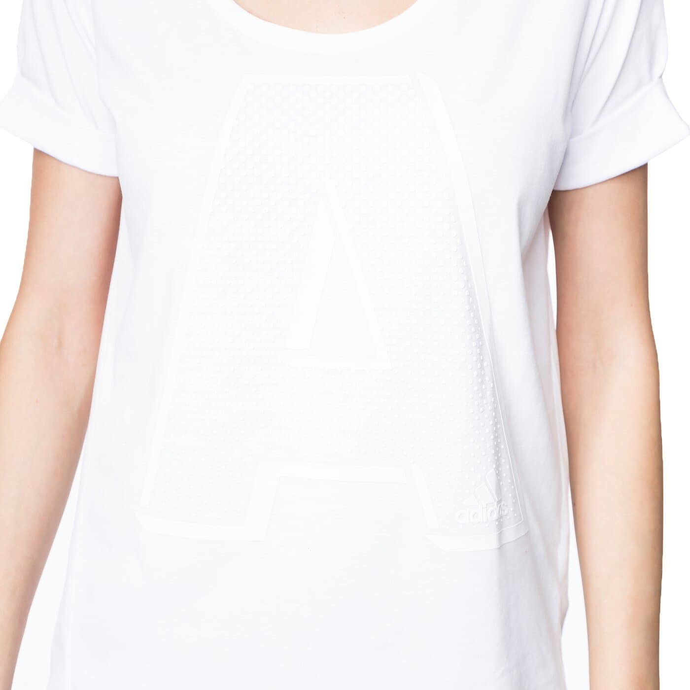 Koszulka damska ADIDAS T-SHIRT SS A LETTER ay4977 kolor biały