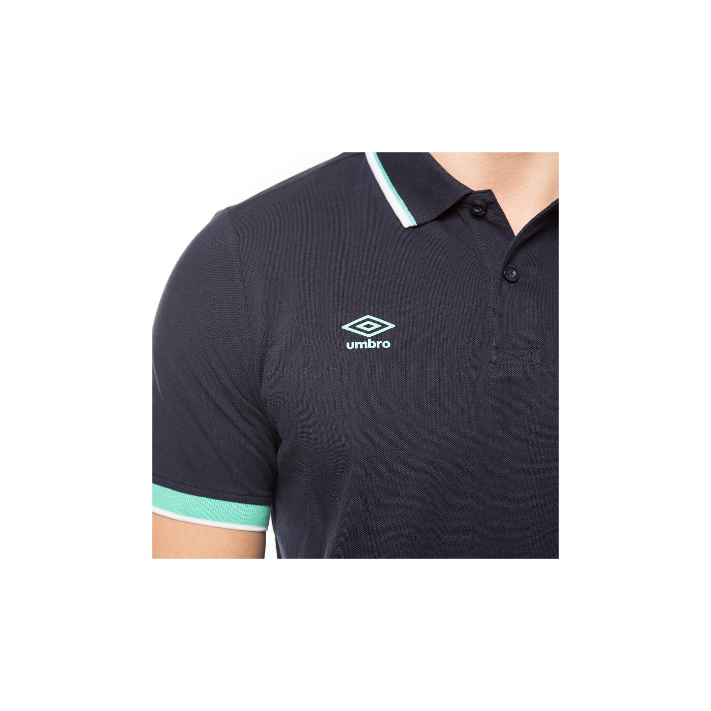Koszulka polo męska UMBRO POLO TIPPED PIQUE POLO 62589udtj kolor granatowy