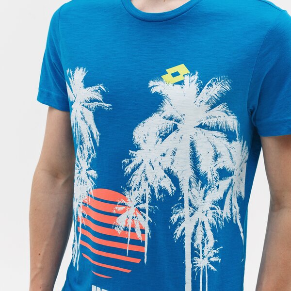 Koszulka męska LOTTO T-SHIRT BEACH PALM II PL 215874-7f5 kolor niebieski