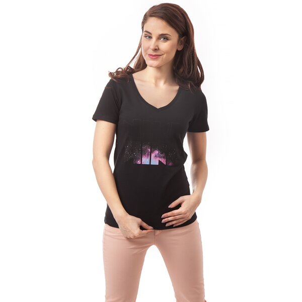 Koszulka damska NIKE T-SHIRT TEE-MID V REFLECTION 644541010 kolor czarny
