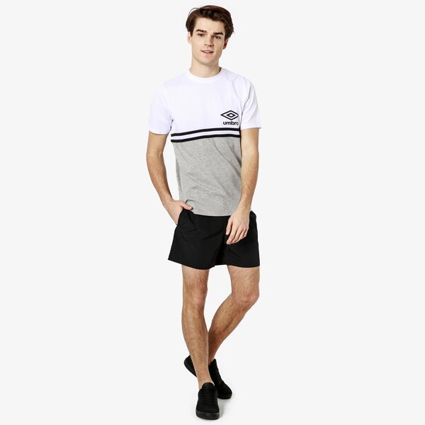 Koszulka męska UMBRO T-SHIRT SS BLOCK STRIPE 65404u-hf8 kolor biały