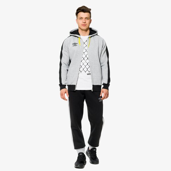 Spodnie dresowe męskie UMBRO SPODNIE CONTRAST PANEL FLEECE 64884u331 kolor czarny
