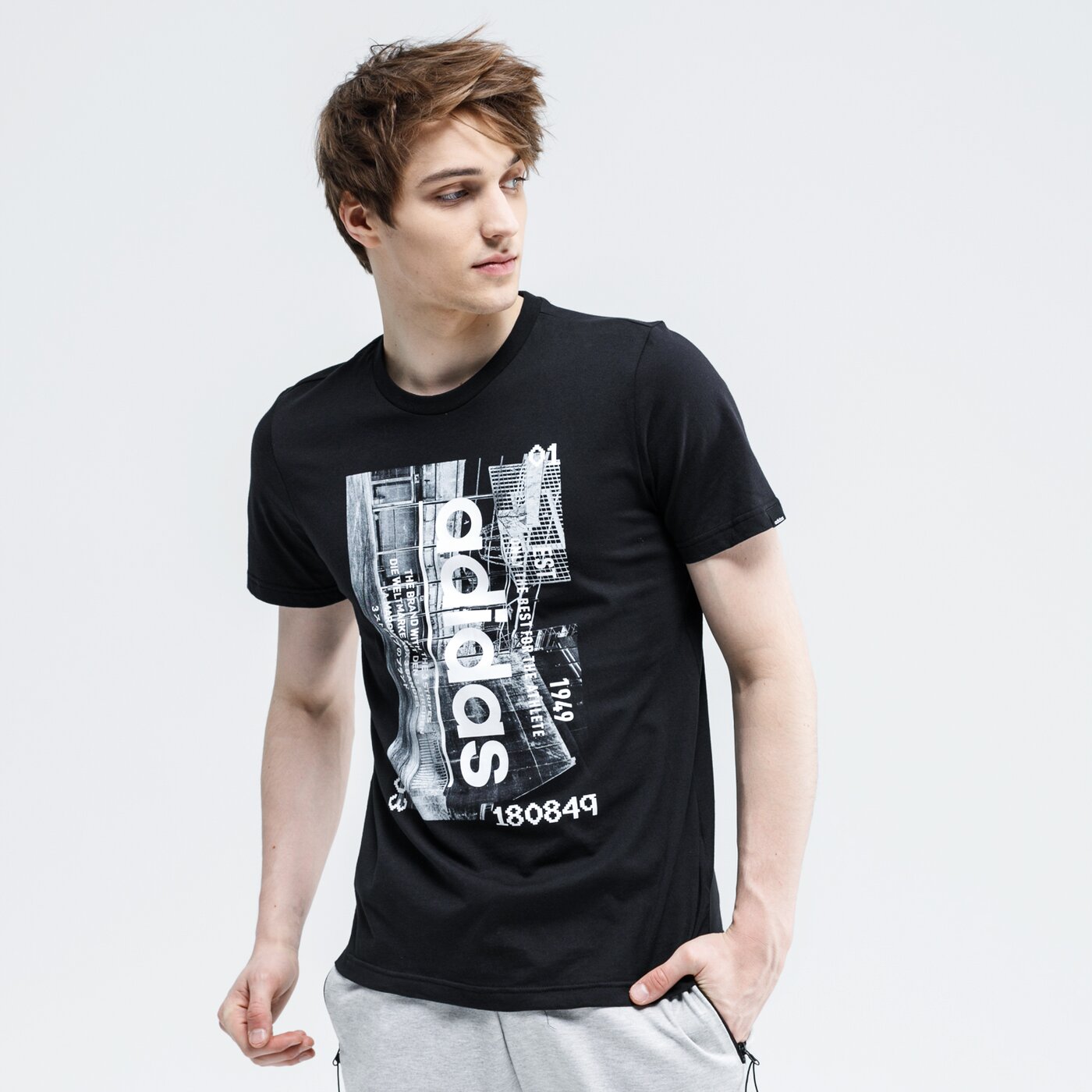 Koszulka męska ADIDAS T-SHIRT M STDM GR T fm6260 kolor czarny