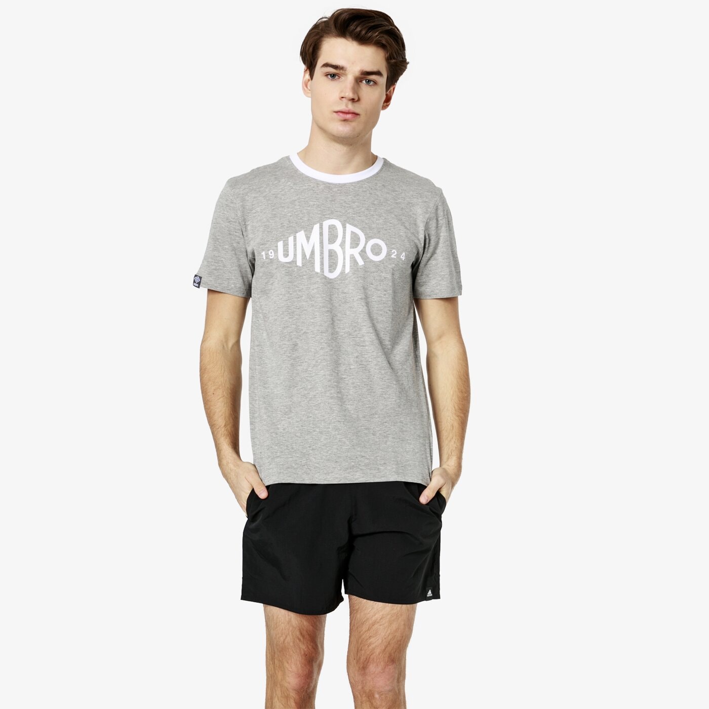 Koszulka męska UMBRO T-SHIRT SS GRAPHIC 65380u-263 kolor szary