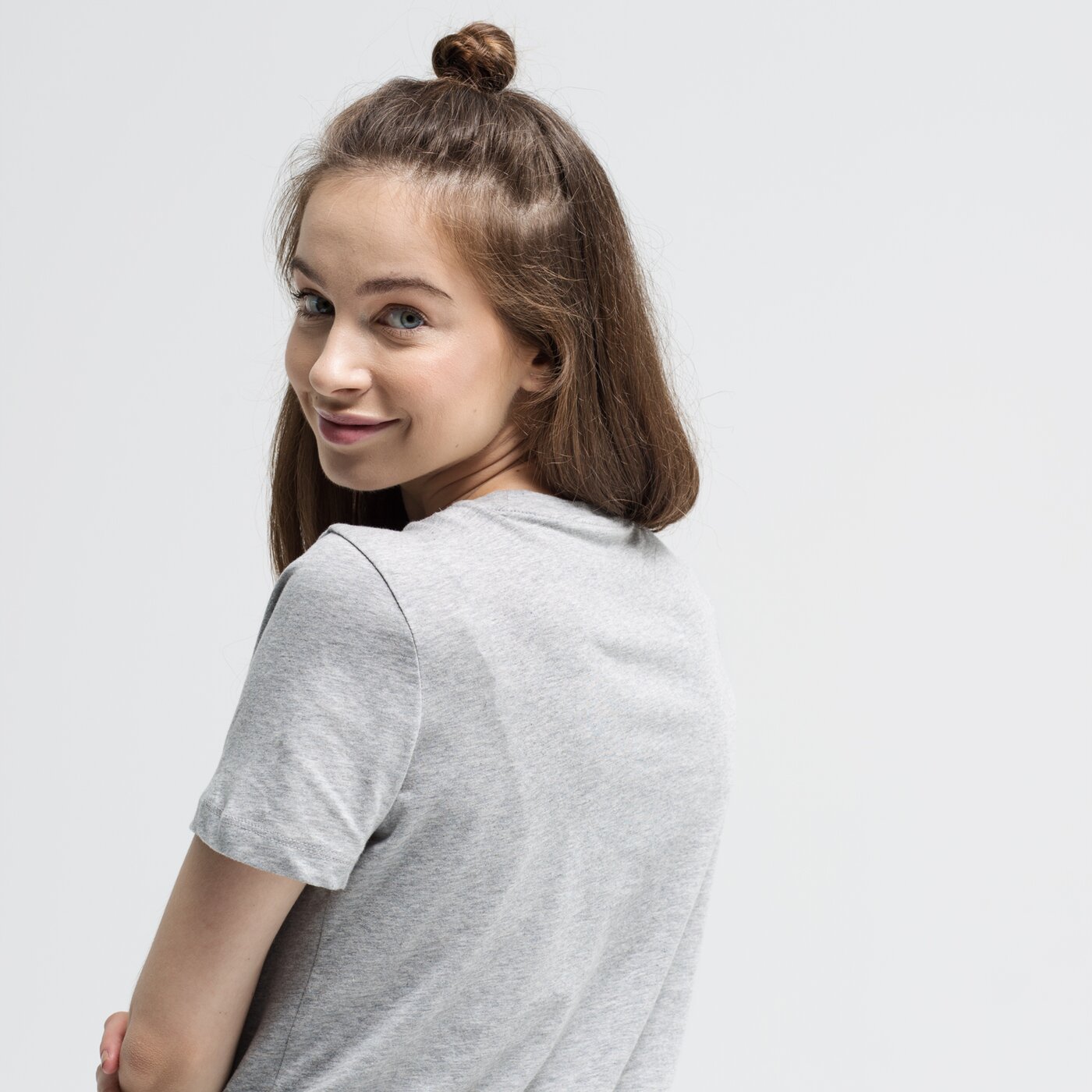 Koszulka damska REEBOK T-SHIRT GS MOTION DOT CREW du4671 kolor szary