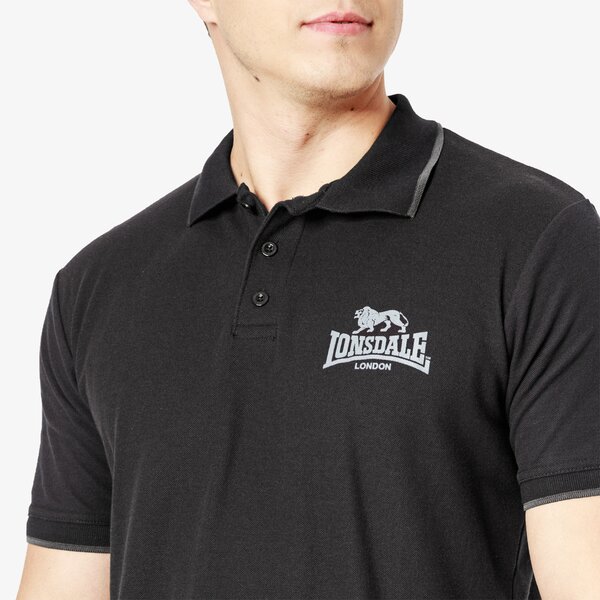 Koszulka polo męska LONSDALE POLO SS DUNTON 1138481000 kolor czarny