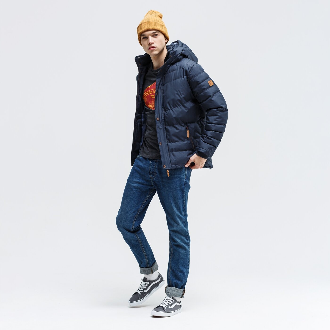 Kurtka zimowa męska FEEWEAR KURTKA BLISS fwv39kum02001 kolor granatowy