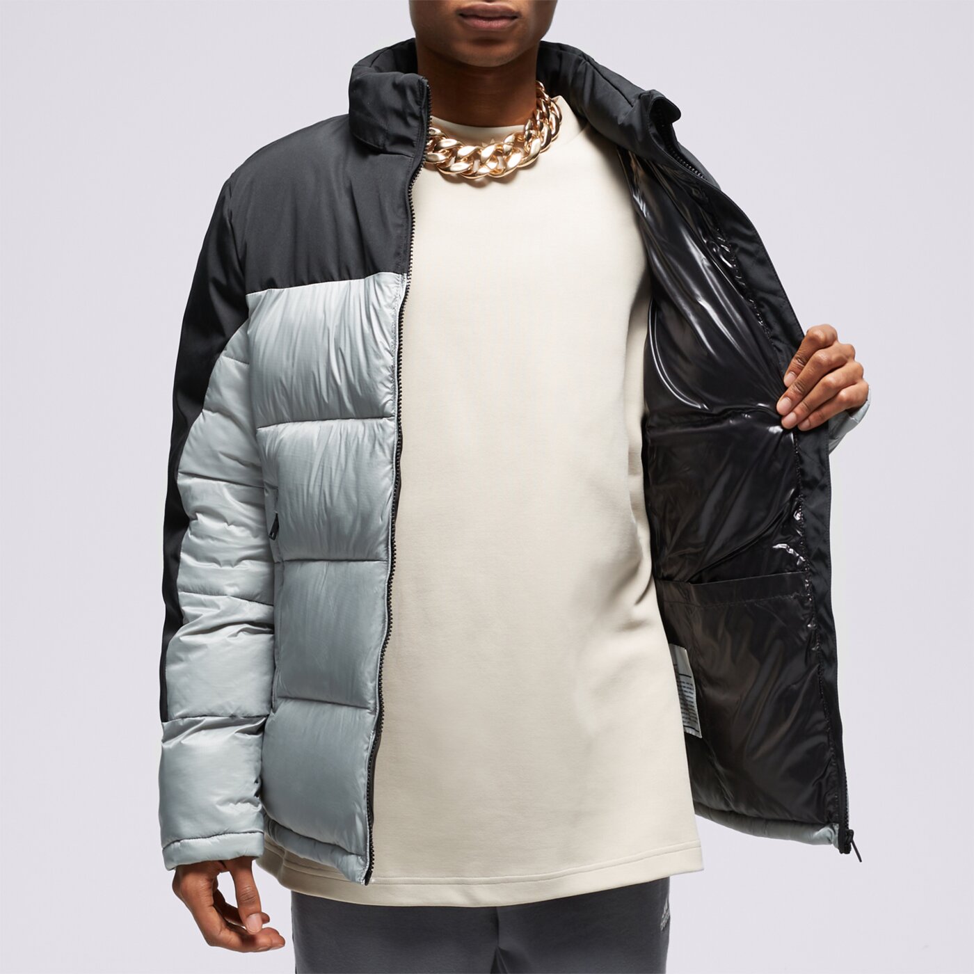 Kurtka zimowa męska CHAMPION KURTKA PUCHOWA JACKET 219191es051 kolor szary