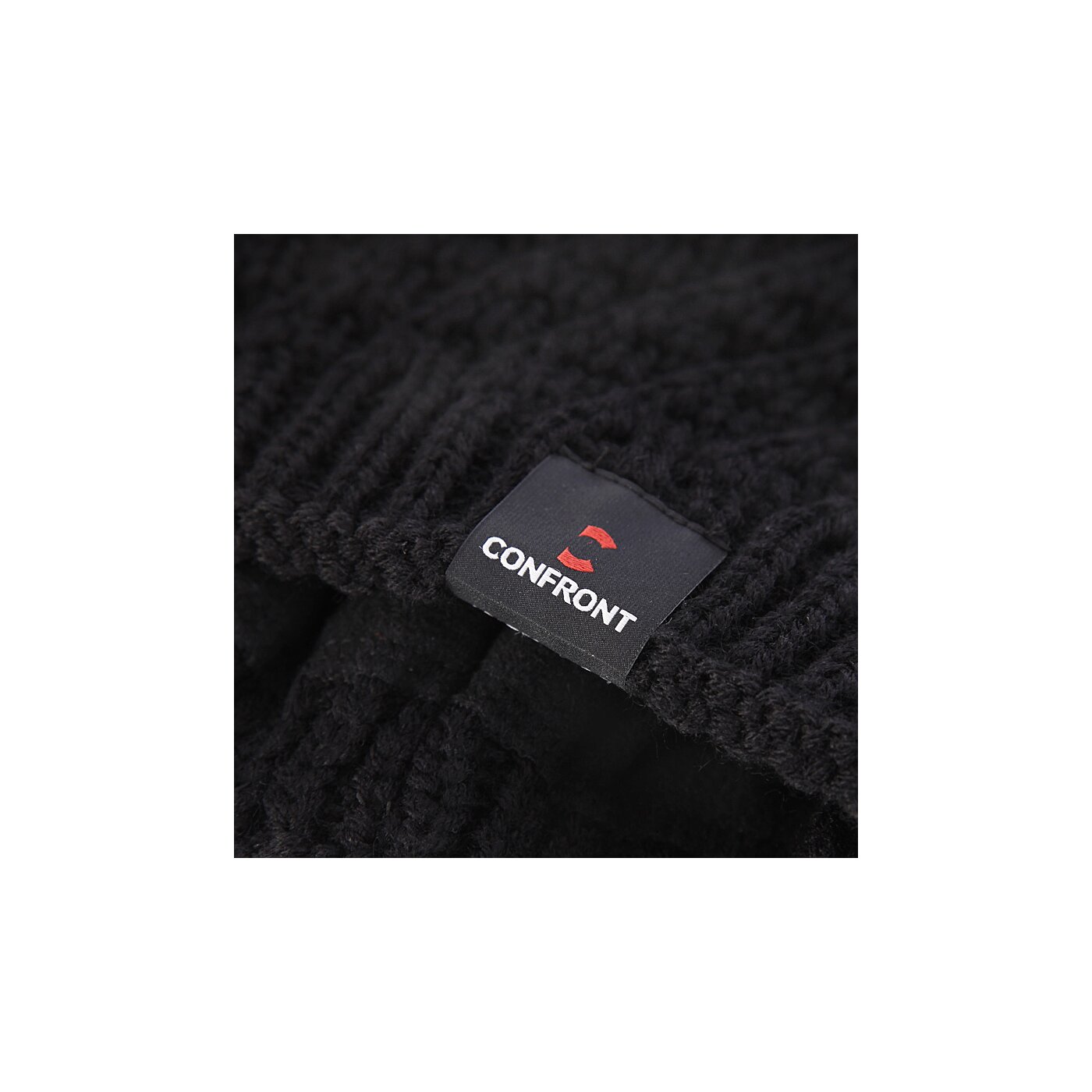 Czapka zimowa męska CONFRONT CZAPKA ZIMOWA CLASSIC BEANIE BLACK CLASSIC BEANIE B cf33cam01 kolor czarny