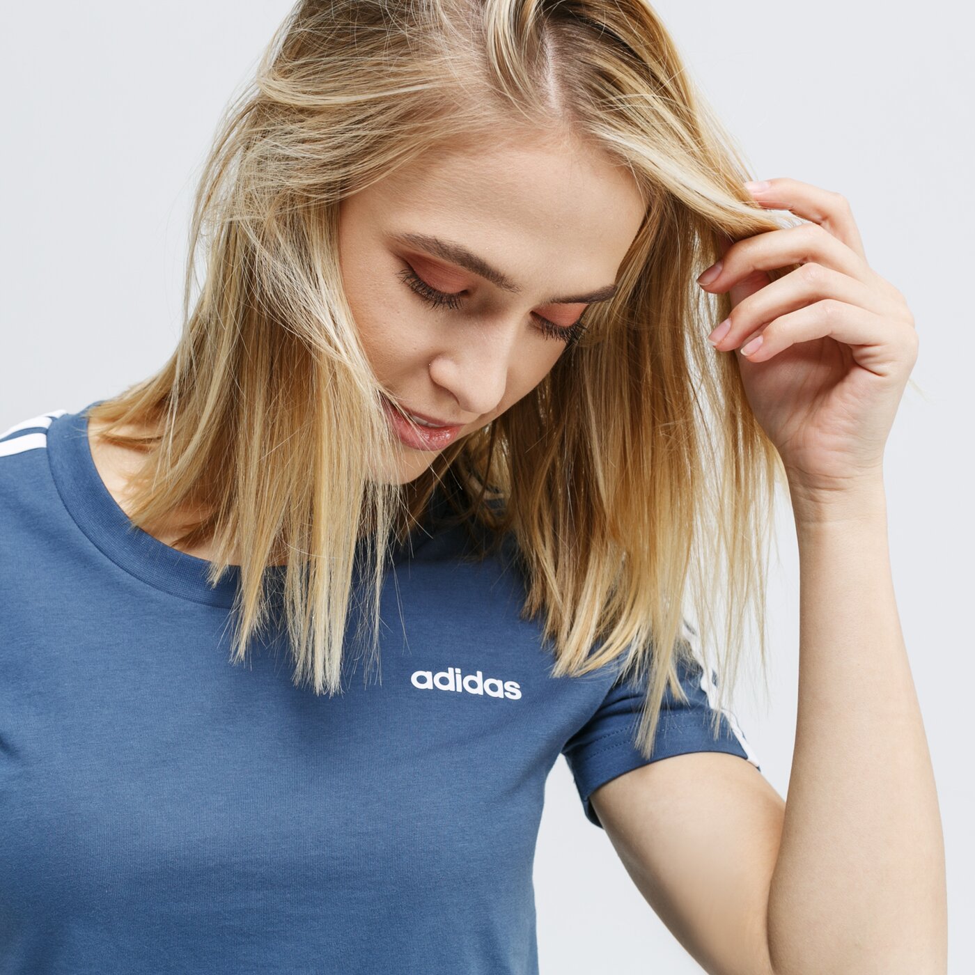 Koszulka damska ADIDAS T-SHIRT SS W E 3S SLIM ei0765 kolor niebieski