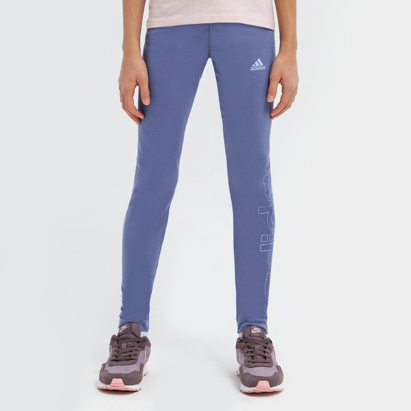 Spodnie dziecięce ADIDAS LEGGINGS G LIN LEG GIRL gs4313 kolor niebieski