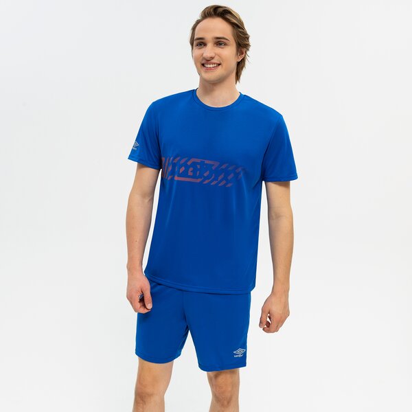 Koszulka męska UMBRO T-SHIRT FW SQUADRA CREW TRAINING JERSEY 66077u-lc4 kolor niebieski