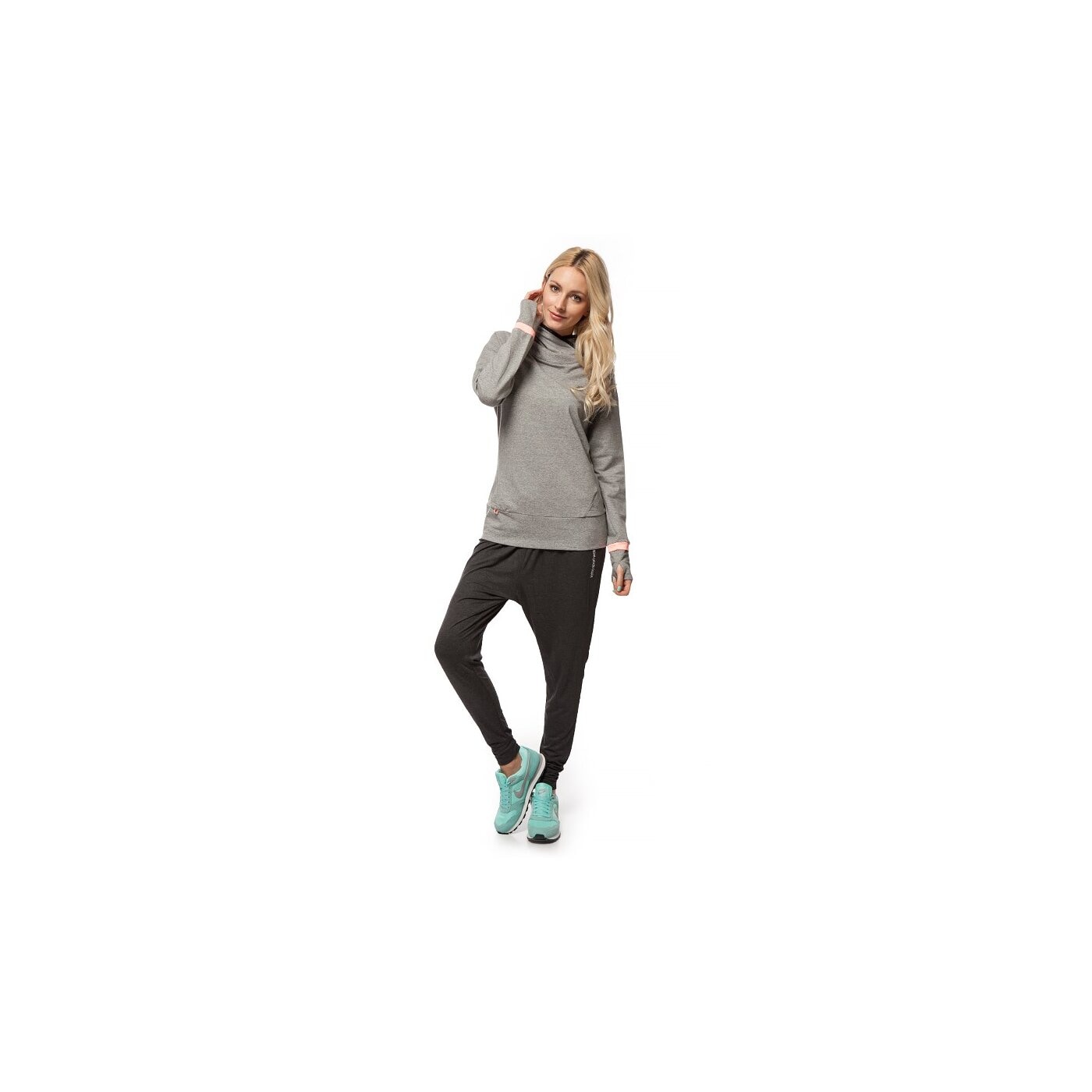 Spodnie dresowe damskie LOTTO SPODNIE PANTS ODETTE r6904 kolor szary