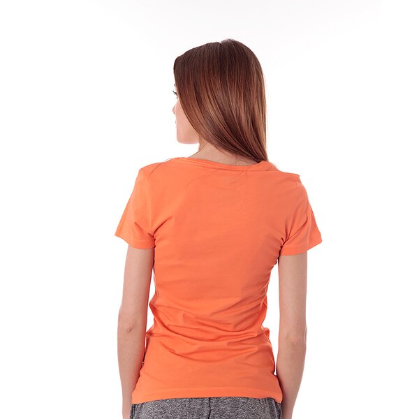 Koszulka damska NIKE T-SHIRT TEE MID V-PRINTED POCKET 589534822 kolor pomarańczowy