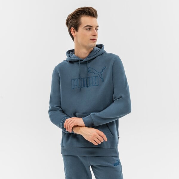 Bluza męska PUMA BLUZA Z KAPTUREM ESS ELEVATED FL 849888 18 kolor niebieski