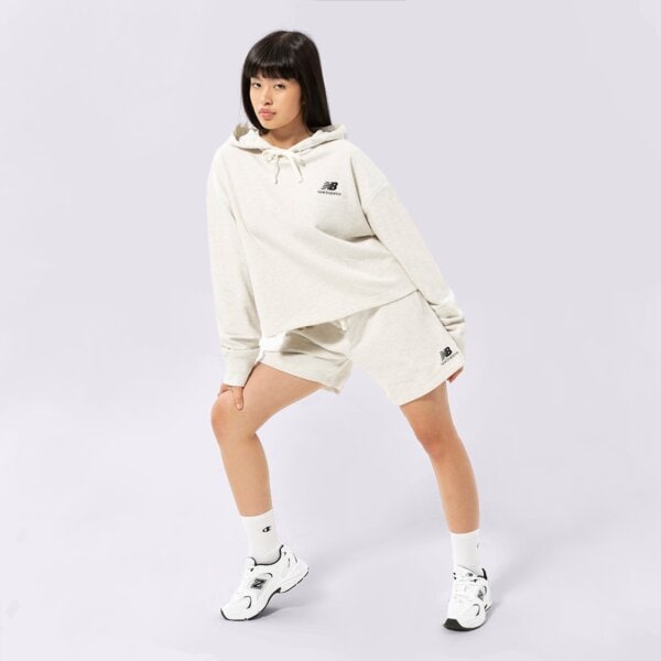 Spodenki damskie NEW BALANCE SZORTY NB ESSENTIALS UNI-SSENTIALS FLEECE SHORT us21500sah kolor szary