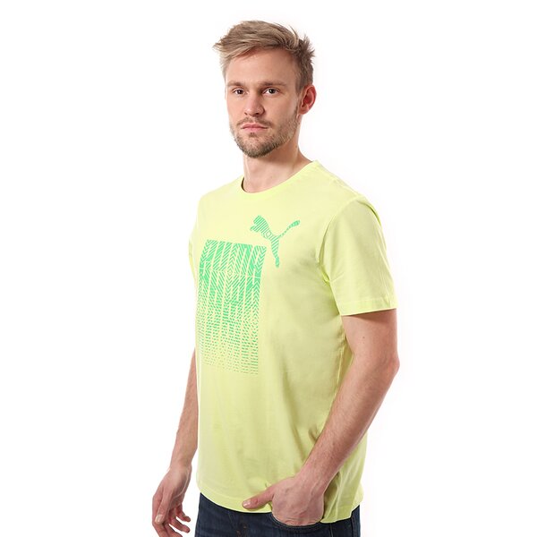 Koszulka męska PUMA T-SHIRT GRAPHIC LOGO TEE 82817508 kolor żółty