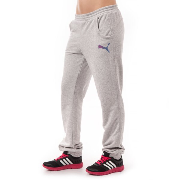 Spodnie dresowe damskie PUMA SPODNIE FUN SP SWEAT 832188031 kolor szary