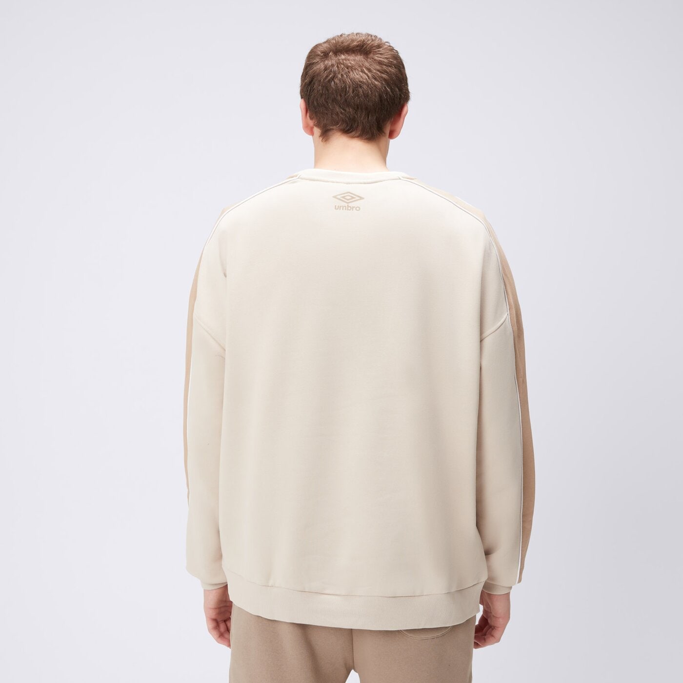 Bluza męska UMBRO BLUZA UMBROCREW BEIGE ul325blm02004 kolor beżowy