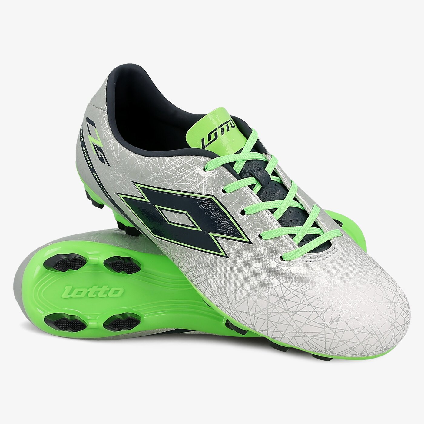Buty piłkarskie dla dzieci LOTTO LZG VIII 700 FGT JR s7162 kolor srebrny