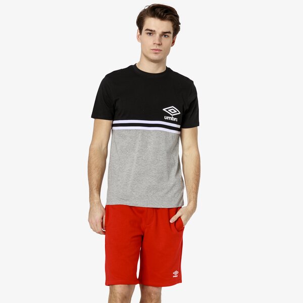 Koszulka męska UMBRO T-SHIRT SS BLOCK STRIPE 65404u-hf7 kolor szary