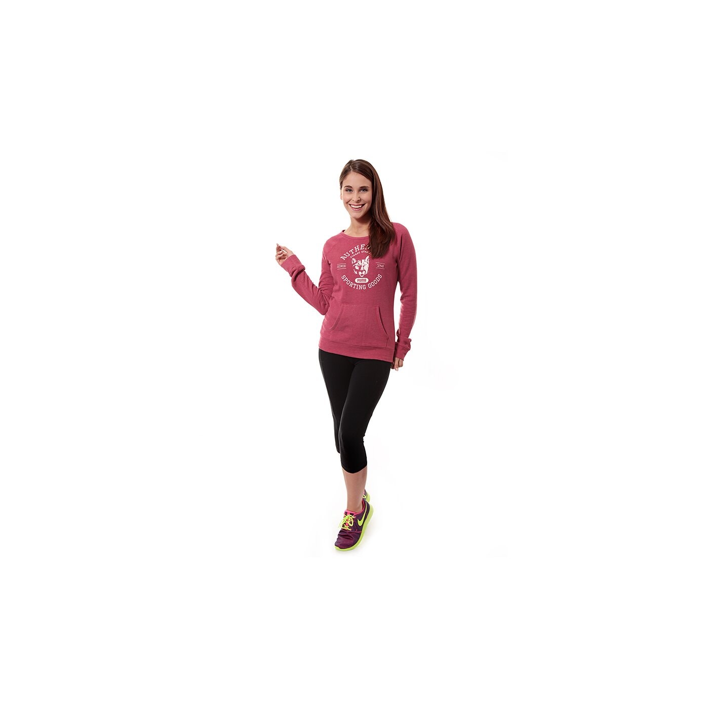 Bluza damska PUMA BLUZA FUN ATHLETICS CREW SWEAT 82991410 kolor różowy