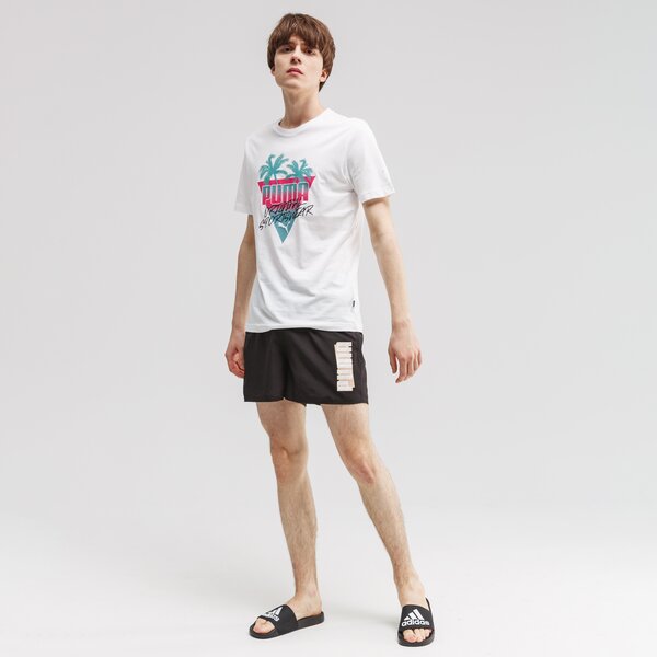 Koszulka męska PUMA T-SHIRT SUMMER PALMS GRAPHIC 581917 02 kolor biały