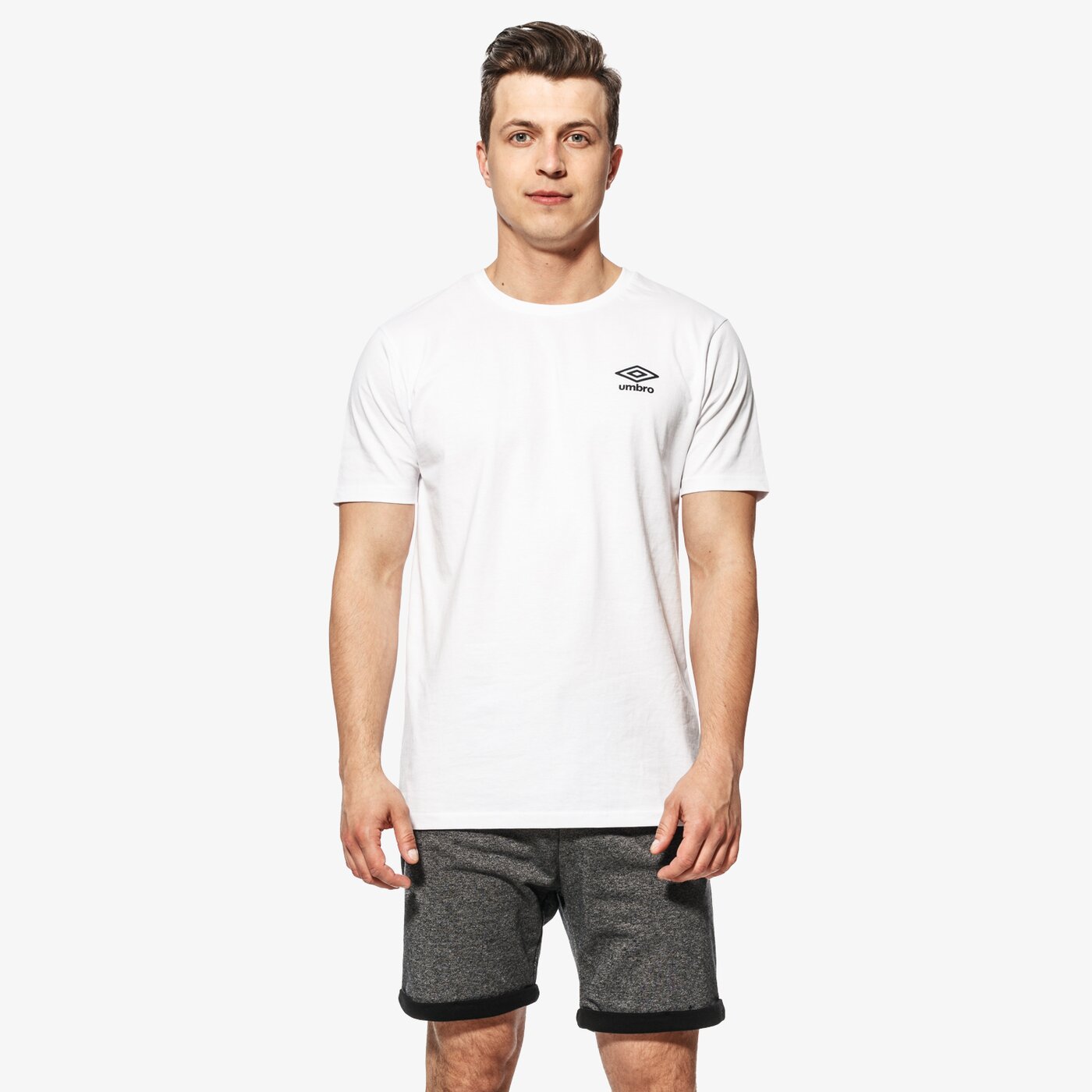 Koszulka męska UMBRO T-SHIRT SS FINN ul18tsm90001 kolor biały