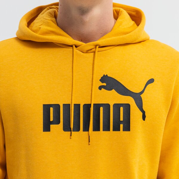 Bluza męska PUMA BLUZA Z KAPTUREM ESS HEATHER HOODIE FL - MINERAL YELLOW 58673937 kolor żółty