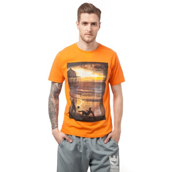 Koszulka męska UMBRO T-SHIRT BRIDO ul15tsmpr031 kolor pomarańczowy