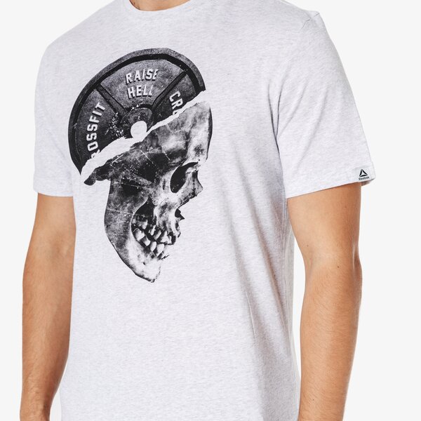 Koszulka męska REEBOK T-SHIRT SS CF PLATED SKULL TEE dh3693 kolor szary