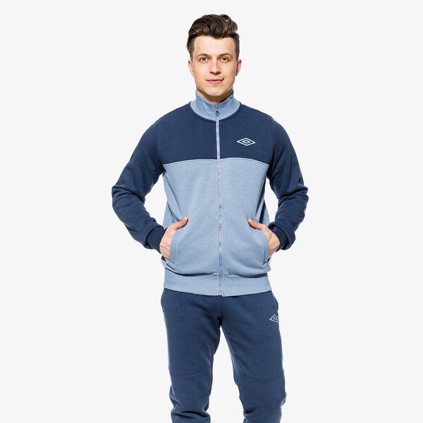 Bluza męska UMBRO BLUZA FLEECE ZIP THROUGH 65152ugkr kolor granatowy