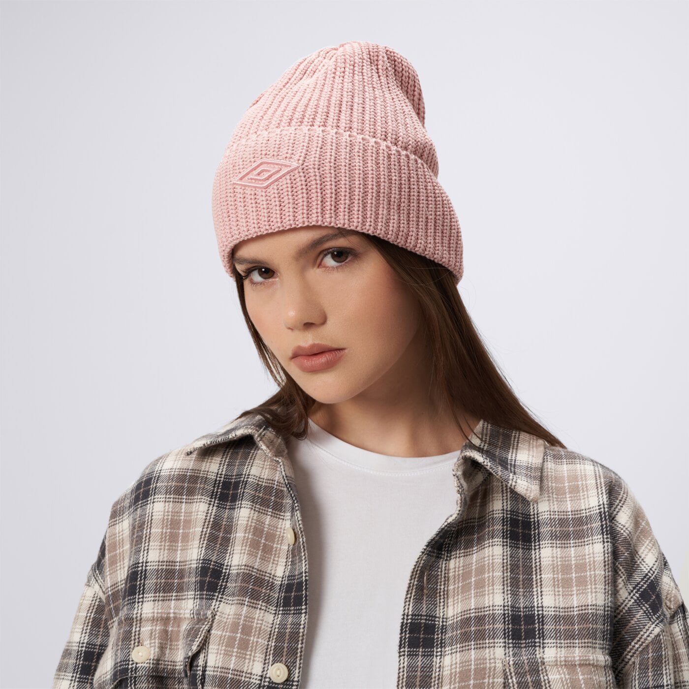 Czapka zimowa damska UMBRO CZAPKA UMBRO ESS PINK ul325hat10002 kolor różowy