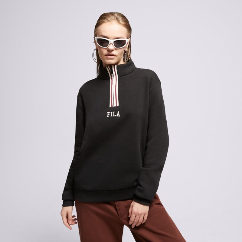 FILA BLUZA STRIPE 1/4 ZP BLK/PK