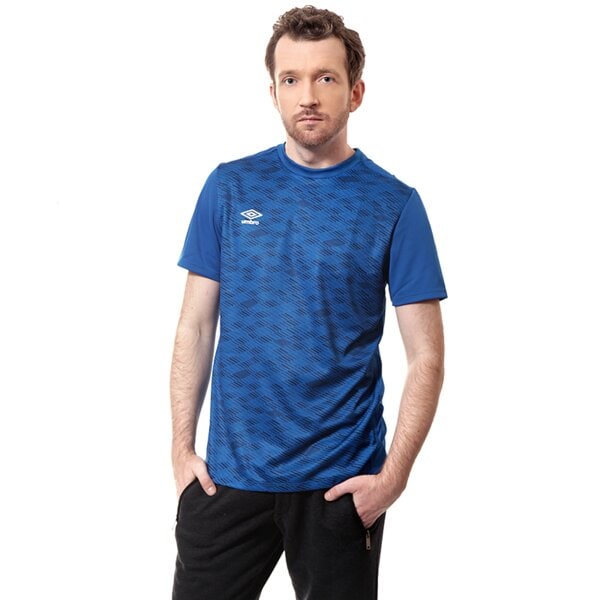 Koszulka męska UMBRO T-SHIRT TRAINING GRAPHIC POLY TEE 62572u030 kolor granatowy