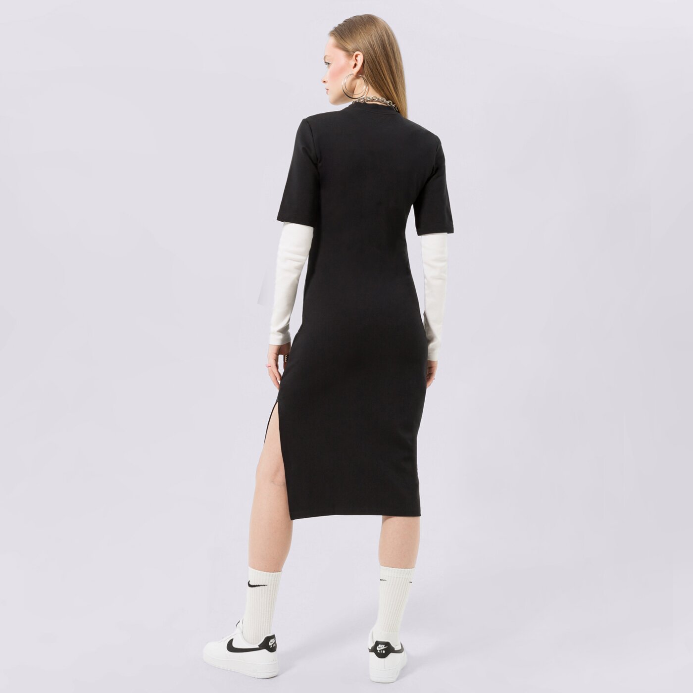 Sukienka damska NIKE SUKIENKA W NSW ESSNTL MIDI DRESS dv7878-010 kolor czarny