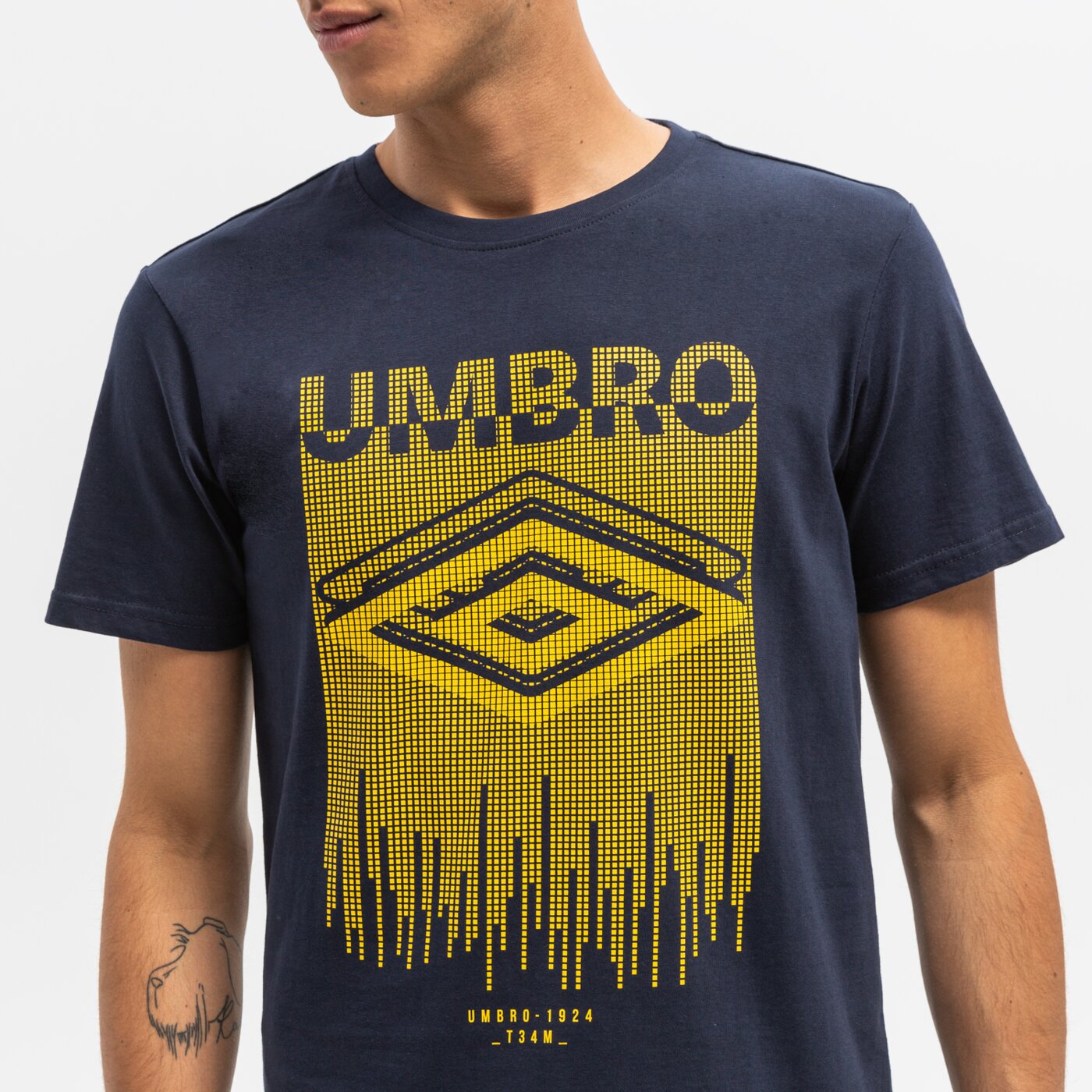 Koszulka męska UMBRO T-SHIRT ALDO ul122tsm27003 kolor granatowy
