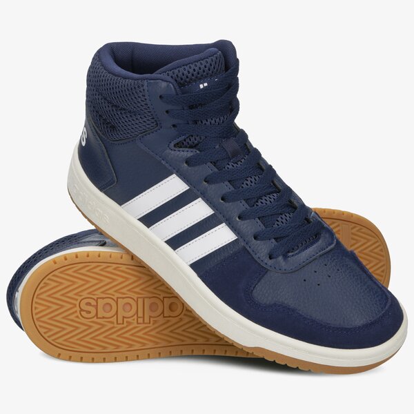 Buty sportowe męskie ADIDAS HOOPS 2.0 MID ee7384 kolor granatowy