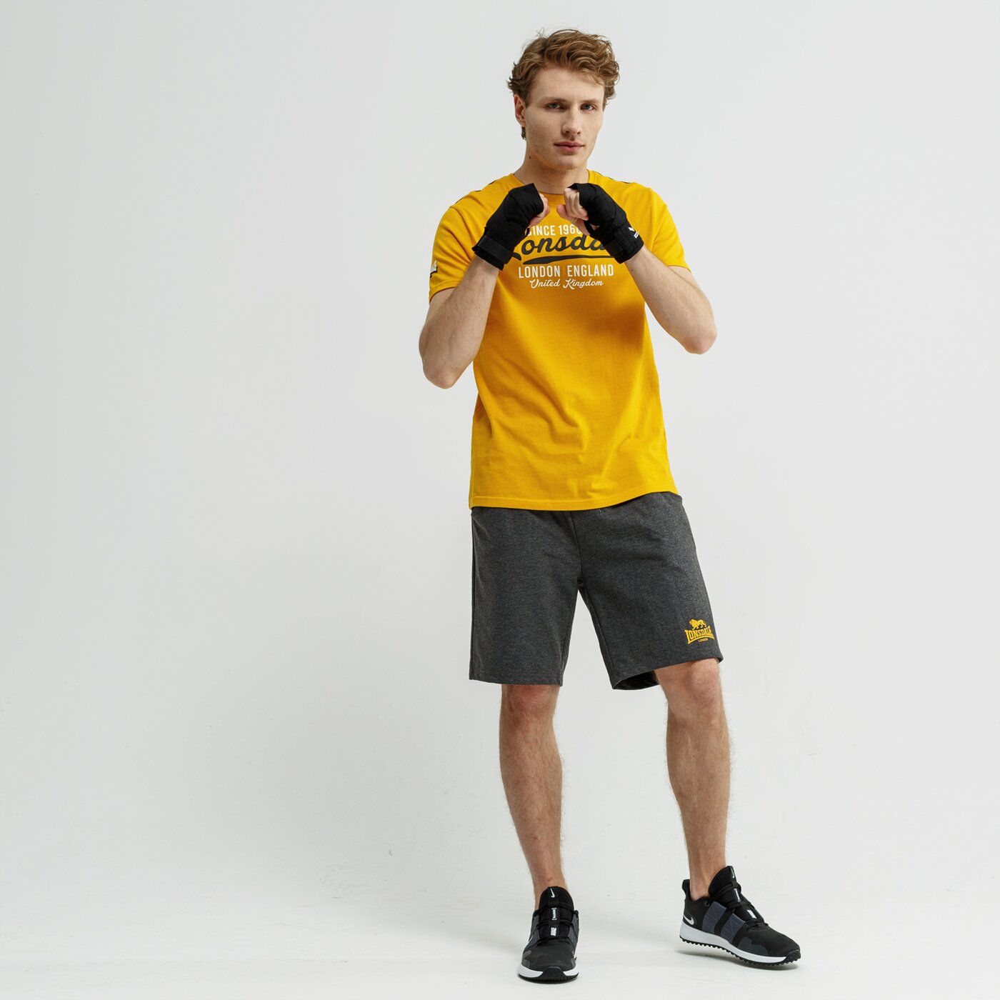 Koszulka męska LONSDALE T-SHIRT SS RAVERSDON 1139134033 kolor żółty