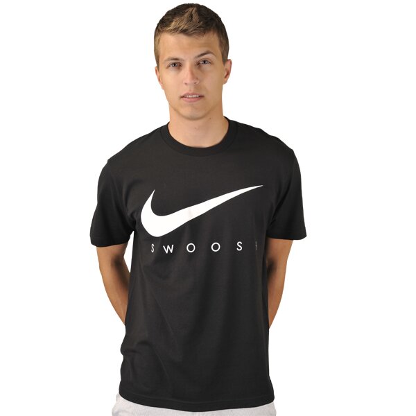 Koszulka męska NIKE T-SHIRT BIG SWOOSH BLACK 429671010 kolor czarny
