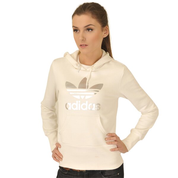 Bluza damska ADIDAS BLUZA   TREFOIL HOODIE v31583 kolor biały