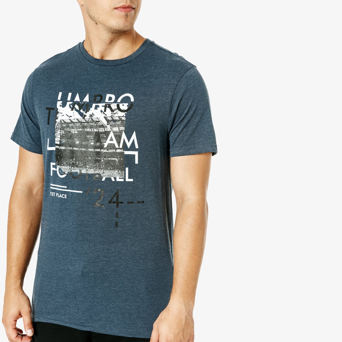 Koszulka męska UMBRO T-SHIRT SS TURF ul38tsm02001 kolor granatowy