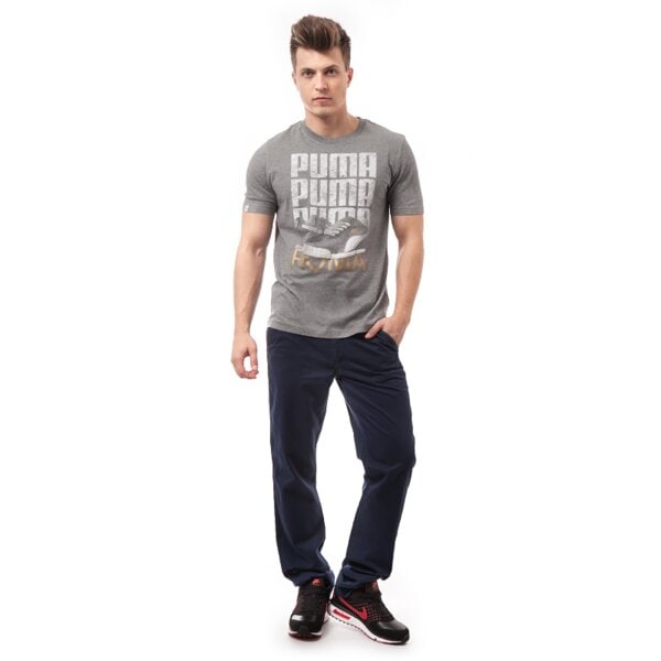 Koszulka męska PUMA T-SHIRT SNEAKER TEE 56826403 kolor szary