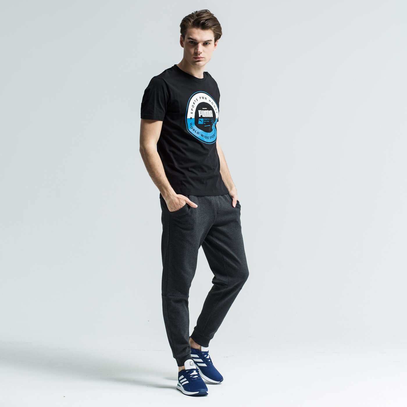 Koszulka męska PUMA T-SHIRT SS PUMA SP EXECUTION 85407801 kolor czarny