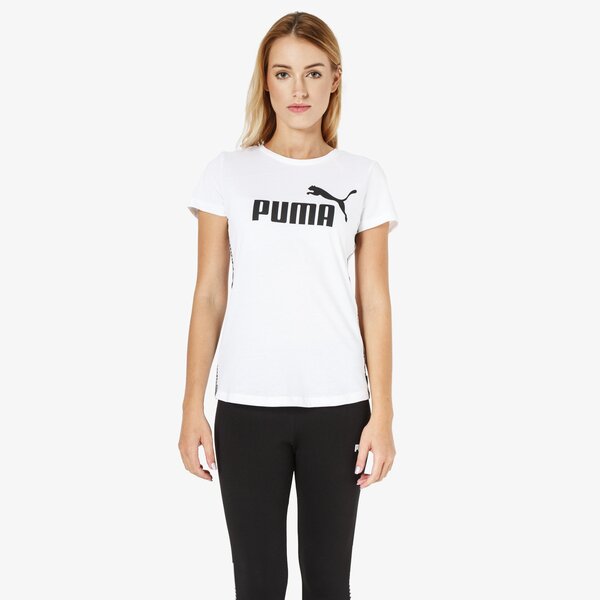 Koszulka damska PUMA T-SHIRT SS ELEVATED ESS TAPE 85343202 kolor biały