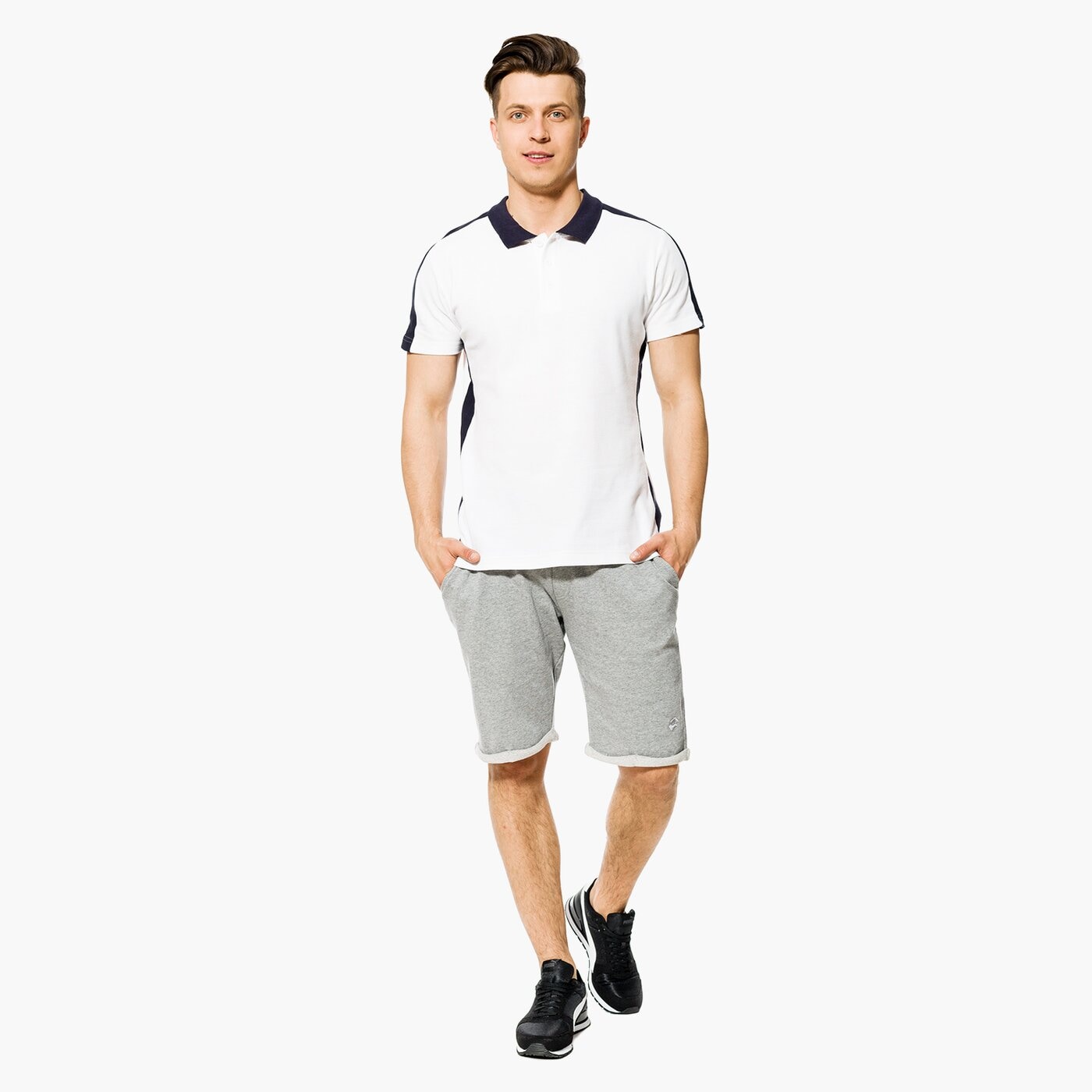 Koszulka polo męska LOTTO POLO ROLLER lo18pom01001 kolor biały