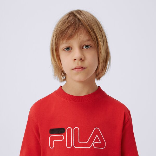 Koszulka dziecięca FILA T-SHIRT FILA PEW RED fw23jdk001pewred kolor bordowy