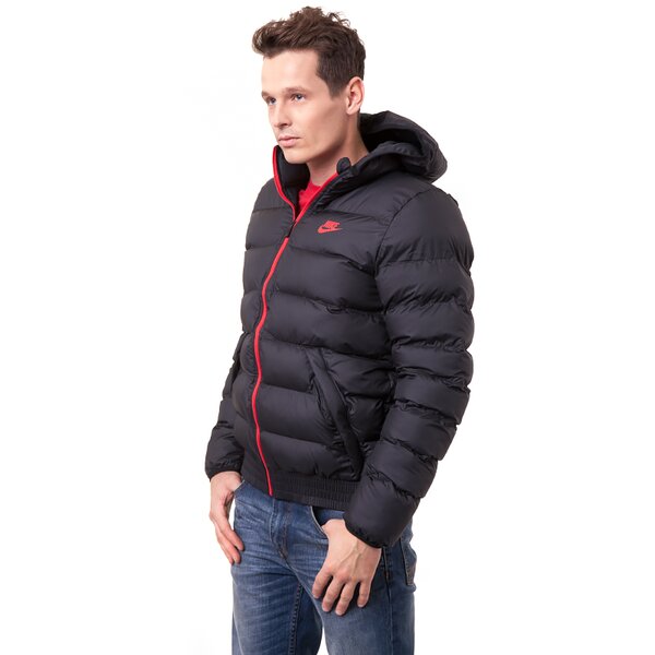 Kurtka zimowa męska NIKE KURTKA JACKET HOODED WERE 646993011 kolor czarny