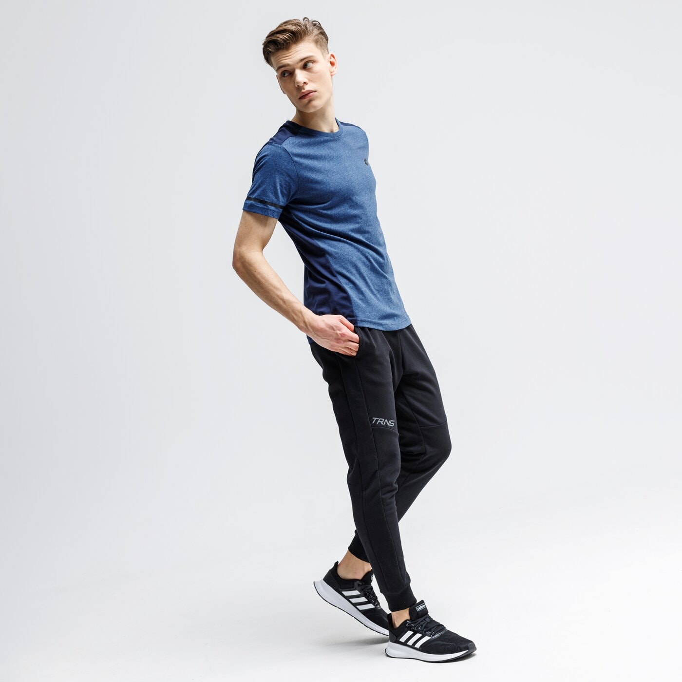 Spodnie dresowe męskie LOTTO SPODNIE DINAMICO II RIB FT 213006-1cl kolor czarny